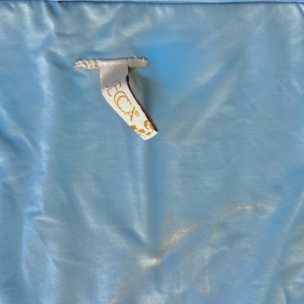 SALE! $12! Sky Blue Bikini Swimsuit Set Triangle Bra Top Full Coverage Bottom - Picture 9 of 10